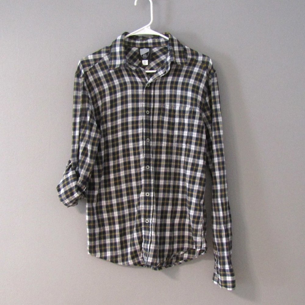 BDG Urban Outfitters Blue Yellow Green Plaid Shirt